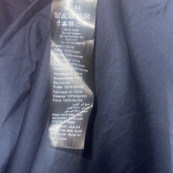 Plus size 16  - navy blue 100% cotton a-line milk maid Peasant Maxi dress - Picture 6 of 9